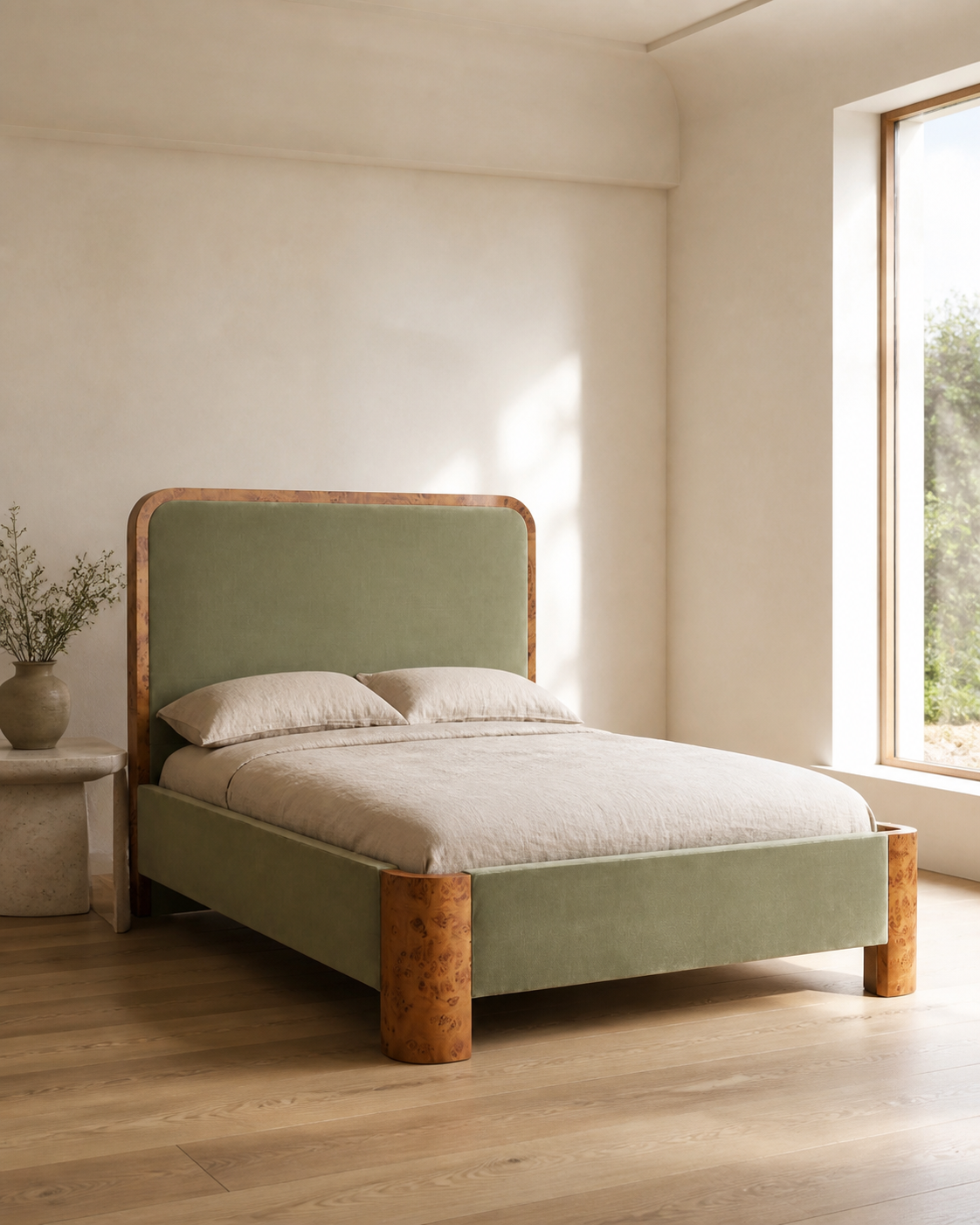Arc Bed — styled interior scene