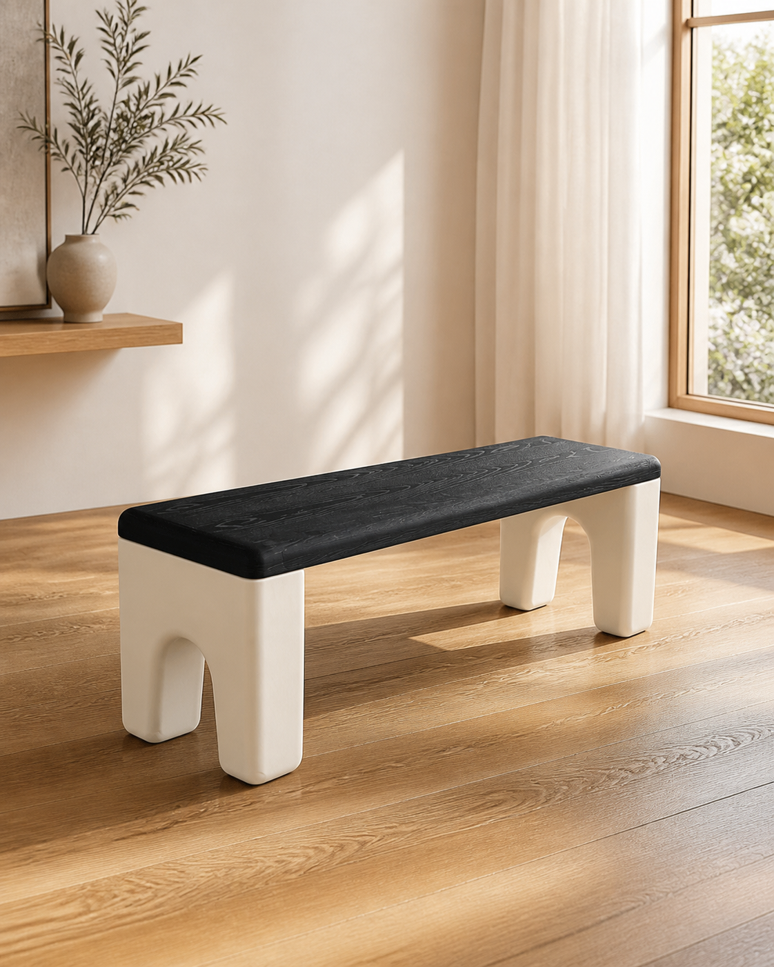 Arc Bench — styled interior scene