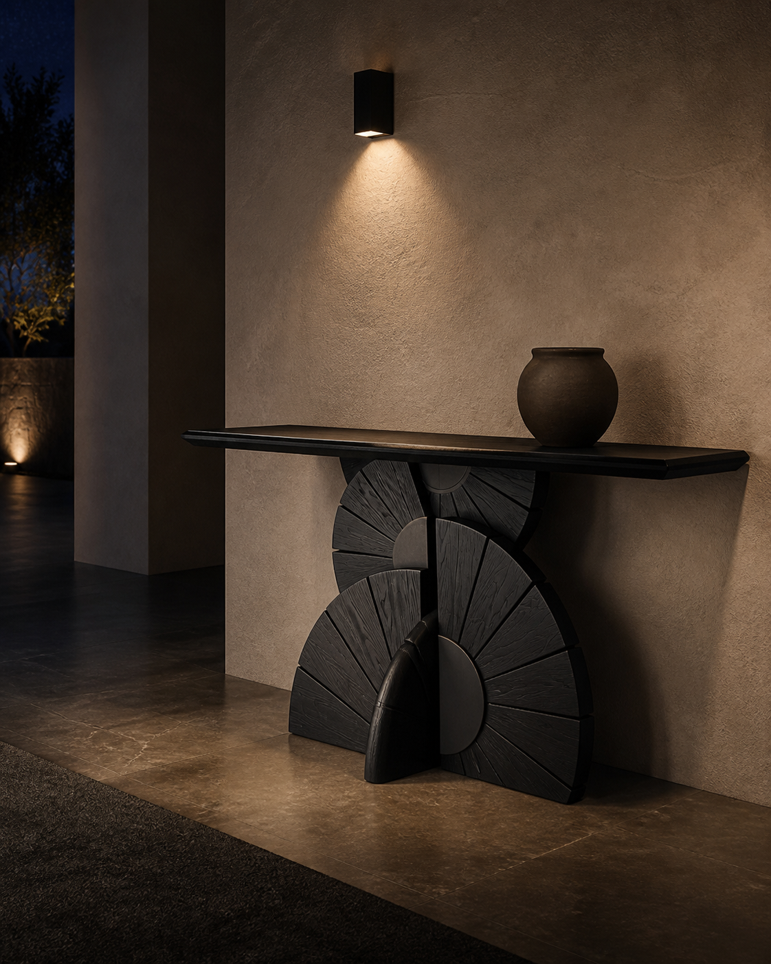 Arc Console Table — lifestyle interior scene