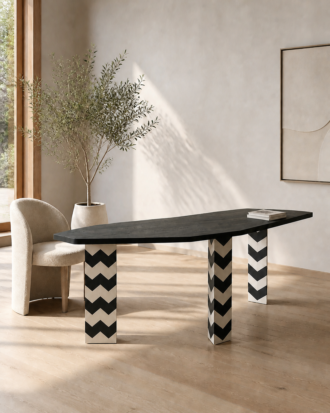 Arc Desk — styled interior scene