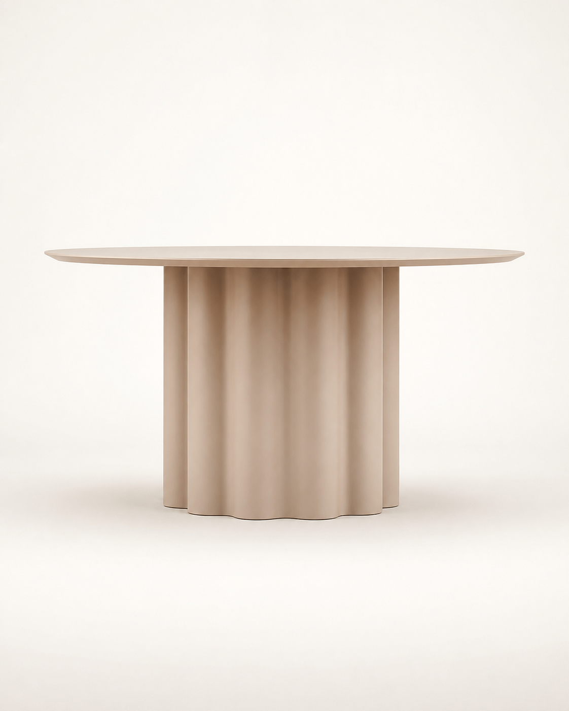 Arc Round Dining Table — side view