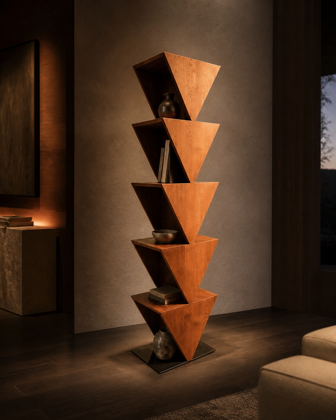 Arc Shelving Unit — lifestyle interior scene