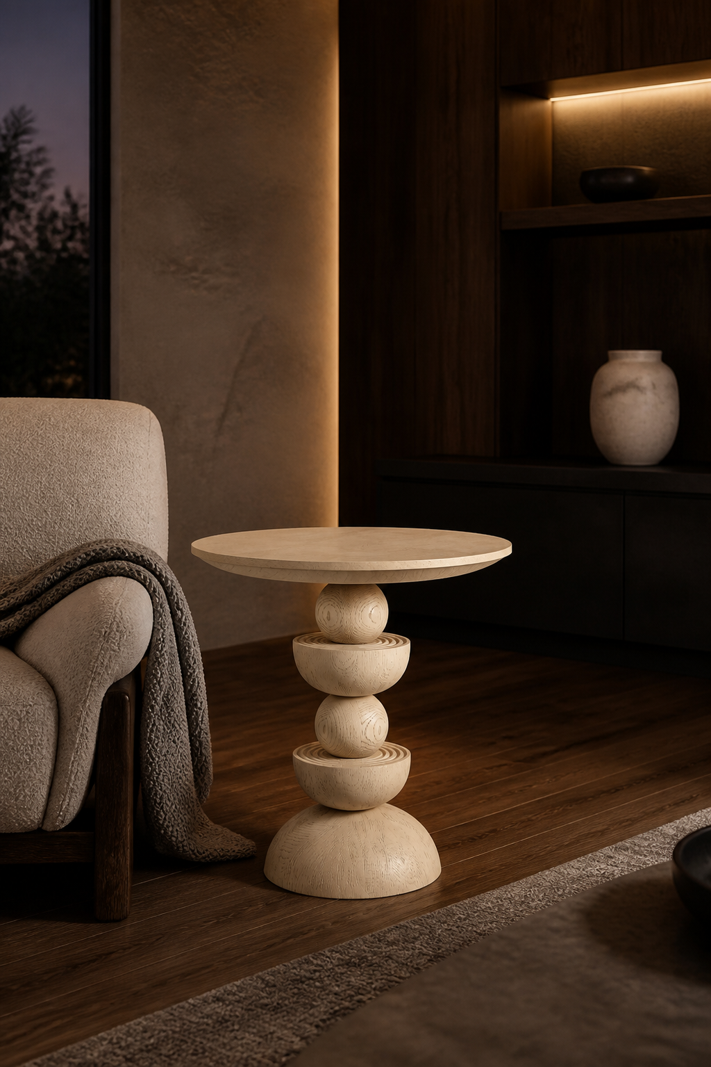 Arc Side Table — lifestyle interior scene