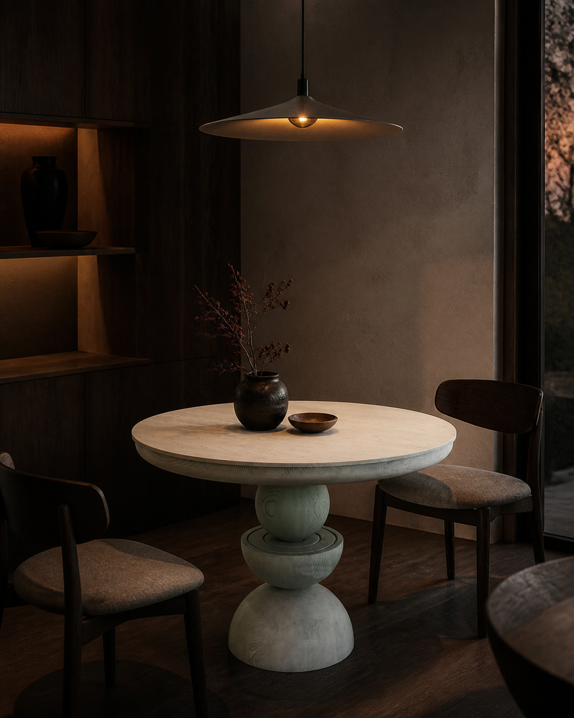 Aster Round Dining Table — lifestyle interior scene