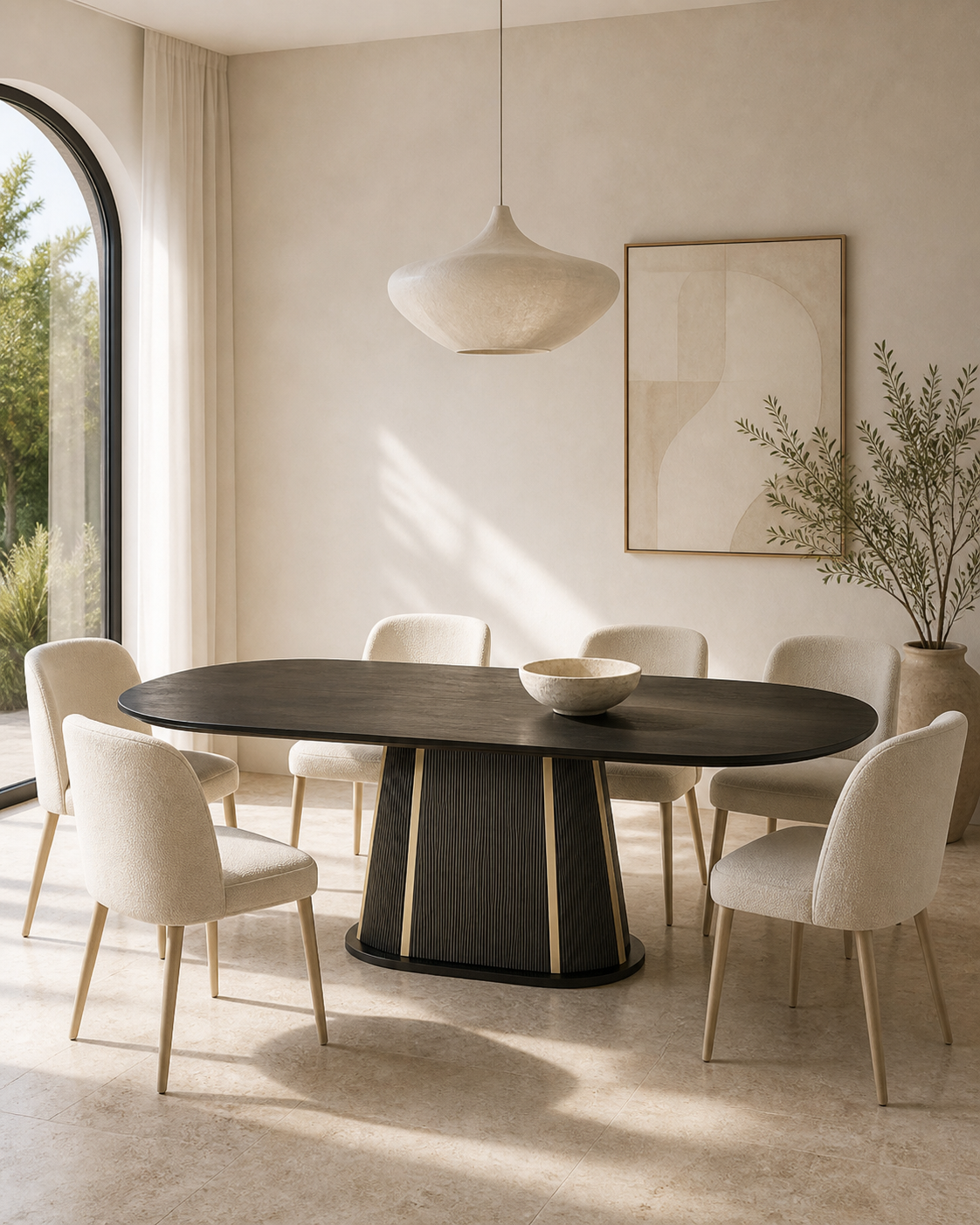 Cove Dining Table — styled interior scene