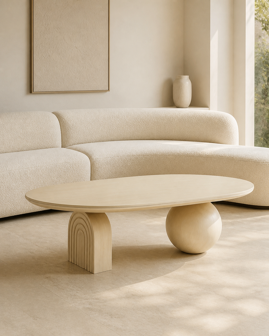 Elara Coffee Table — styled interior scene
