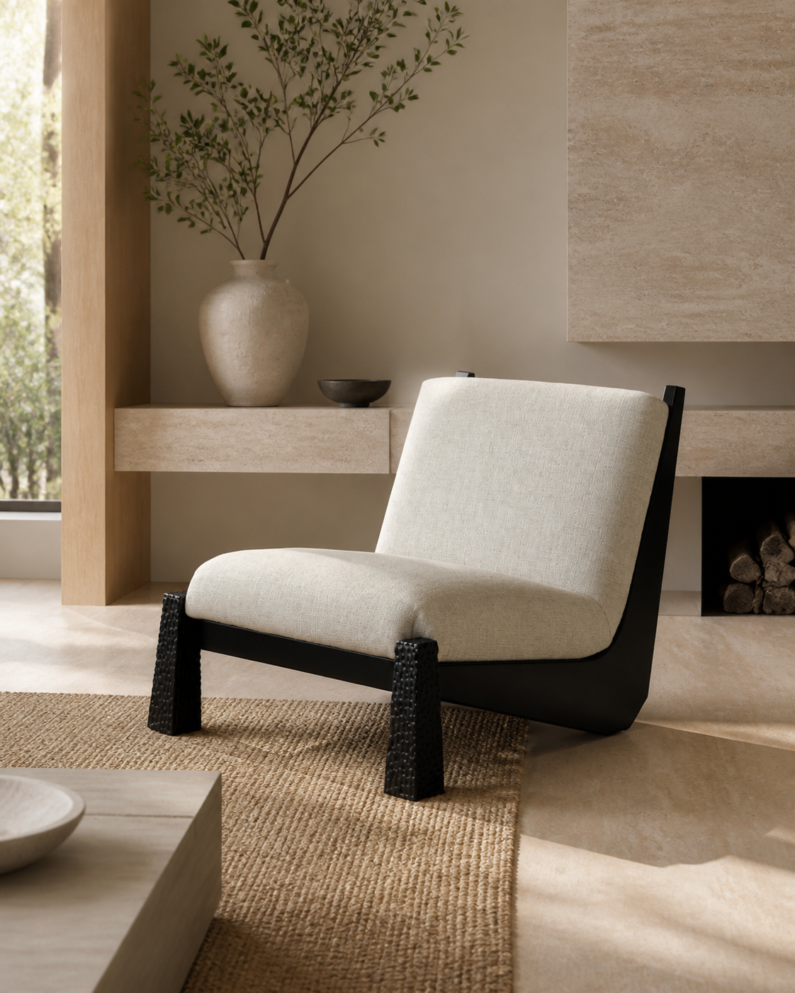 Elara Lounge Chair — styled interior scene
