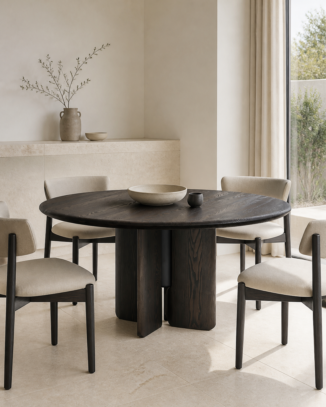 Frame Round Dining Table — styled interior scene