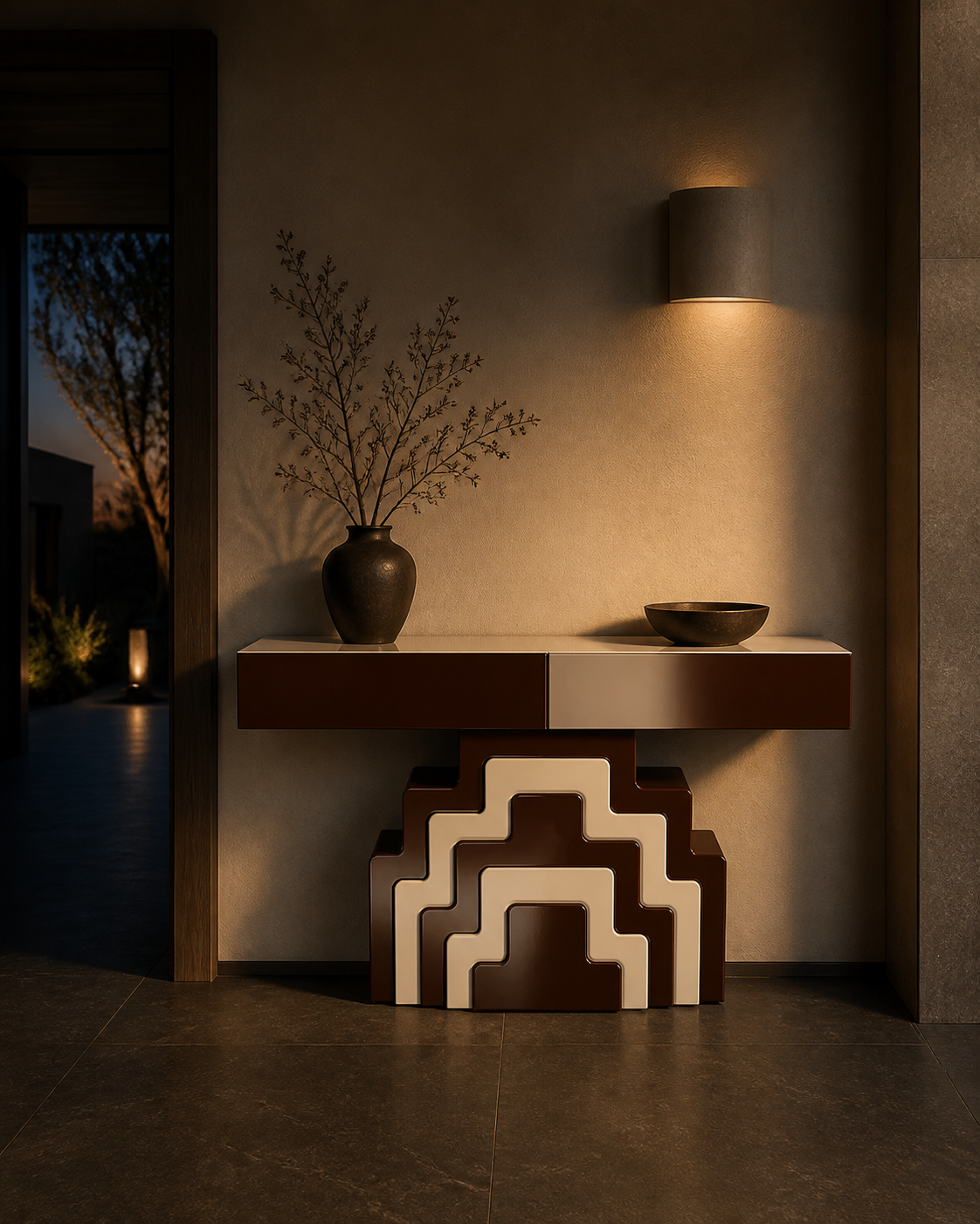 Halo Console Table — lifestyle interior scene