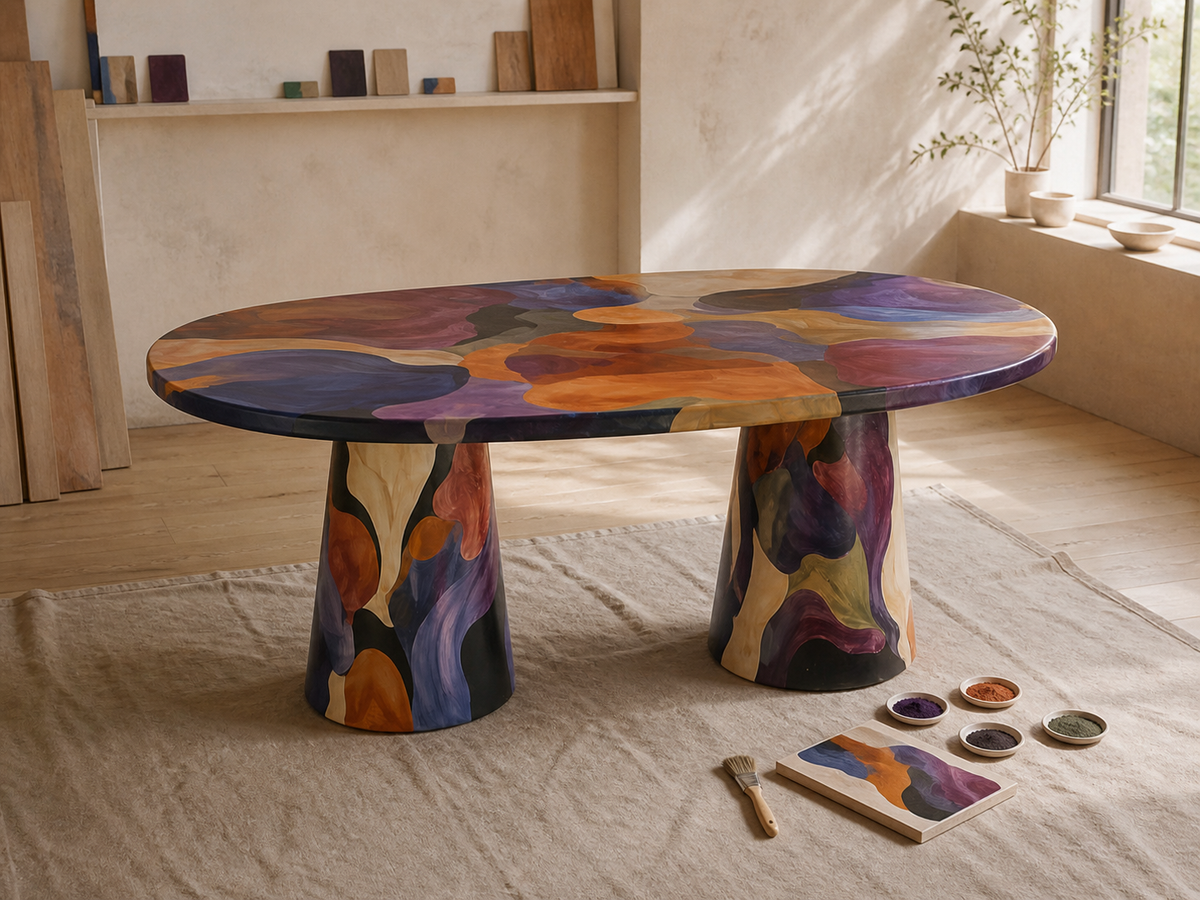 Chroma Oval Dining Table in the colour customisation studio