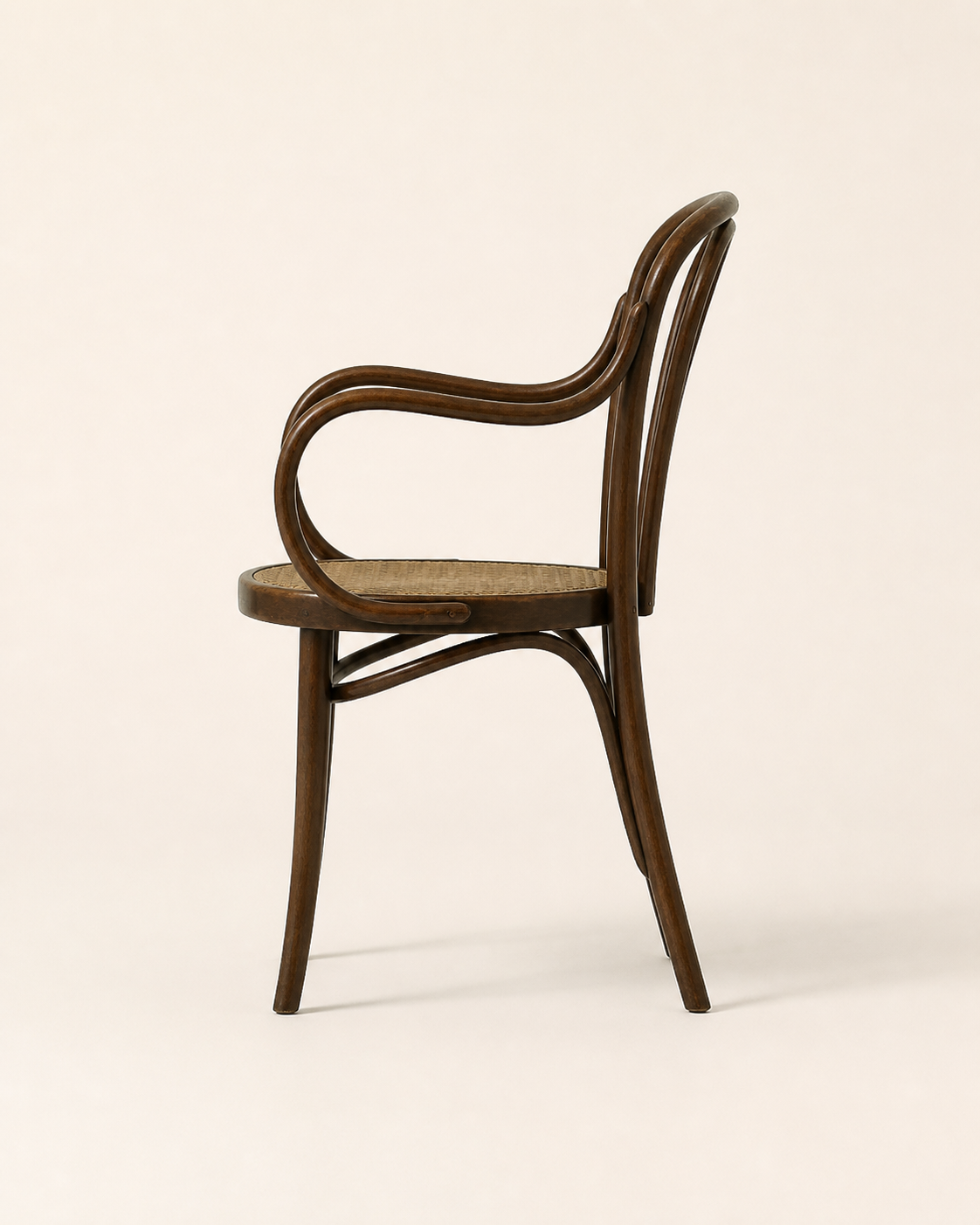 Moss Cane Chair — side view