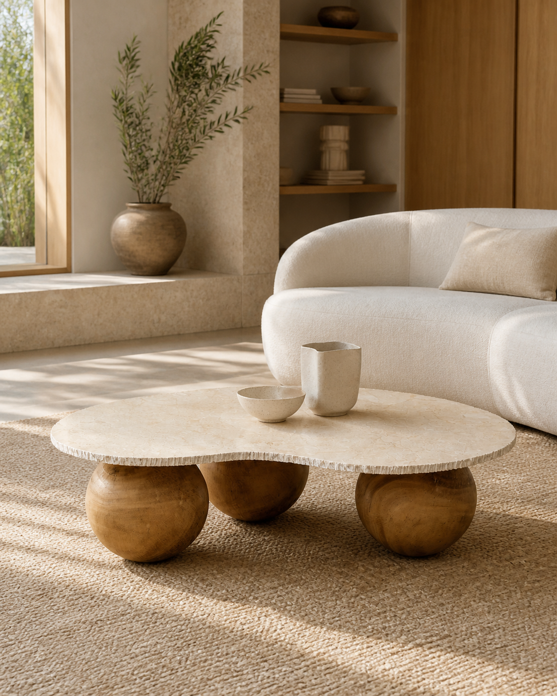Moss Coffee Table — styled interior scene