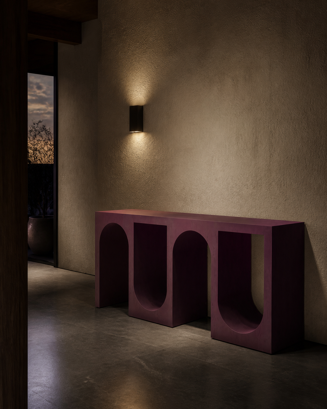 Moss Console Table — lifestyle interior scene