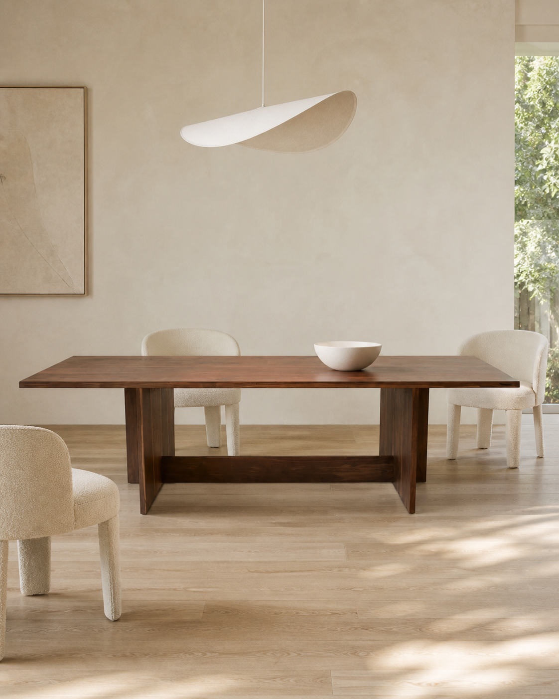 Moss Dining Table — styled interior scene
