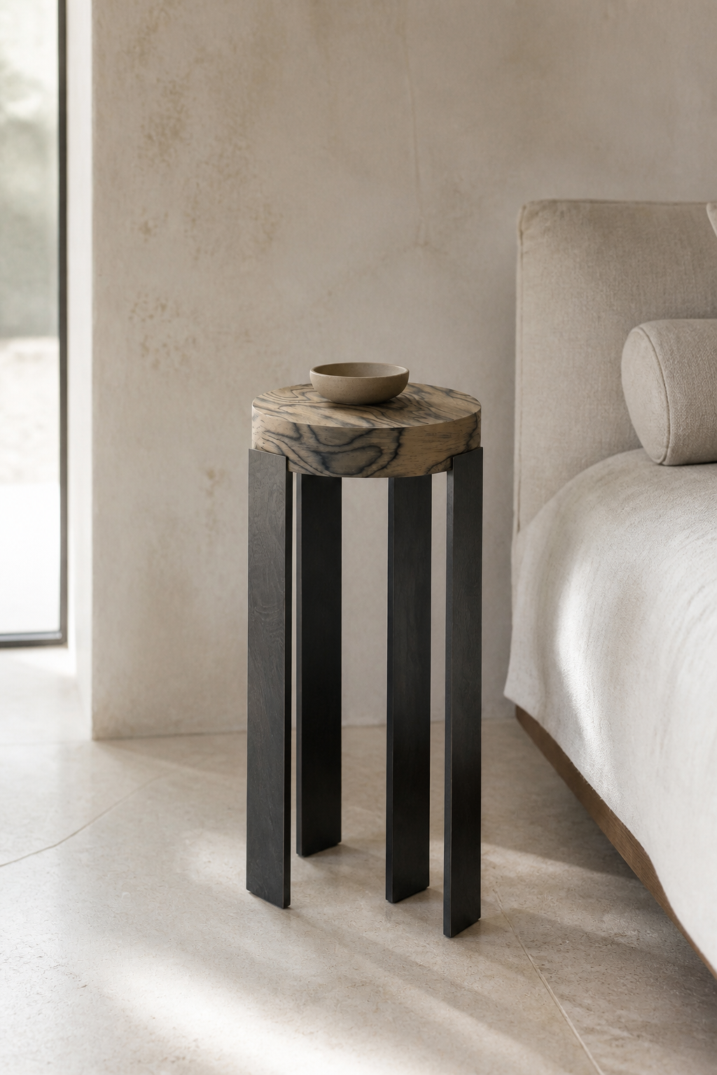 Moss Side Table — styled interior scene