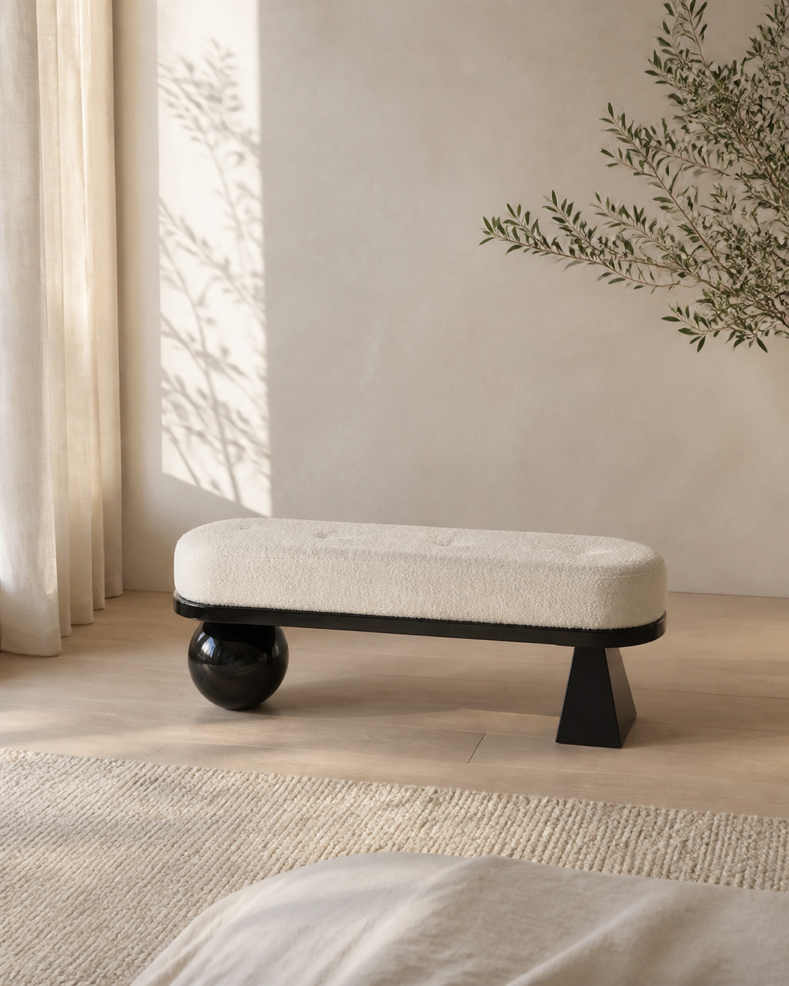 Orbit Bench — lifestyle interior scene