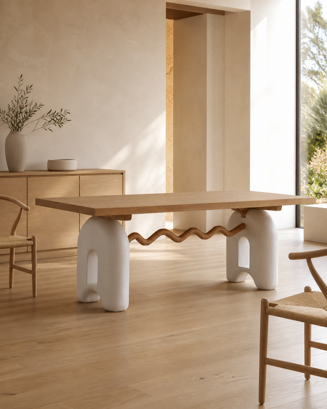 Orbit Dining Table — styled interior scene