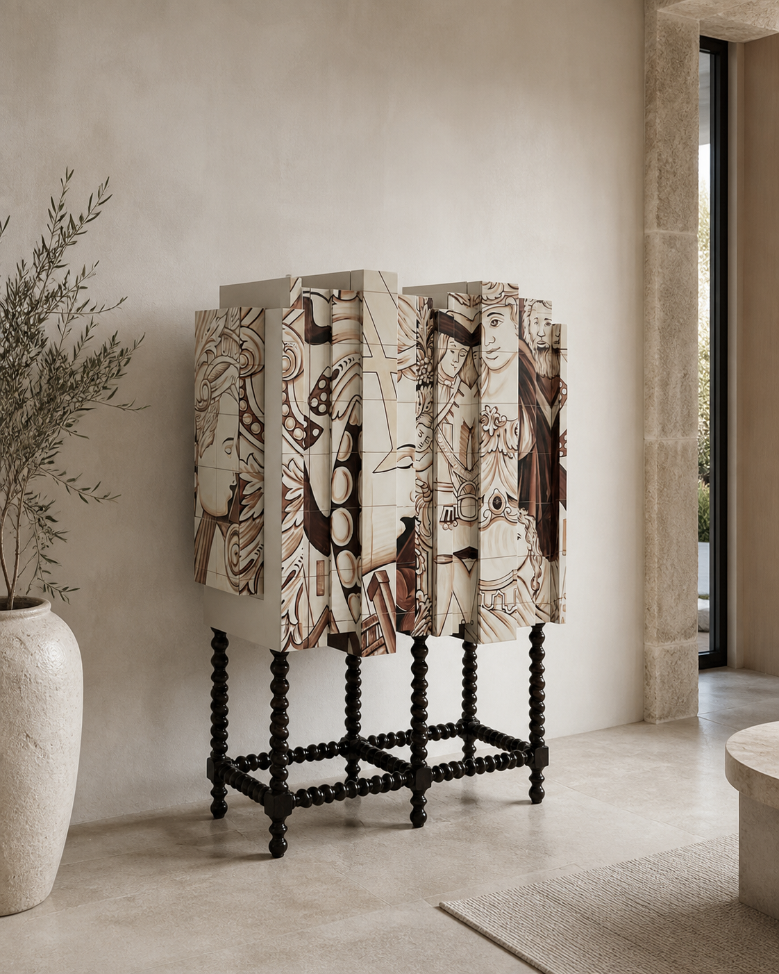 Orbit Display Cabinet — lifestyle interior scene