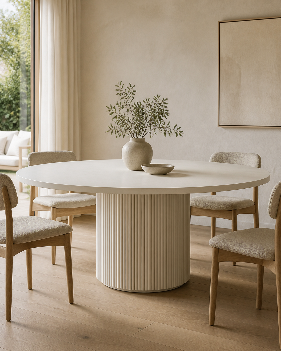 Orbit Round Dining Table — lifestyle interior scene