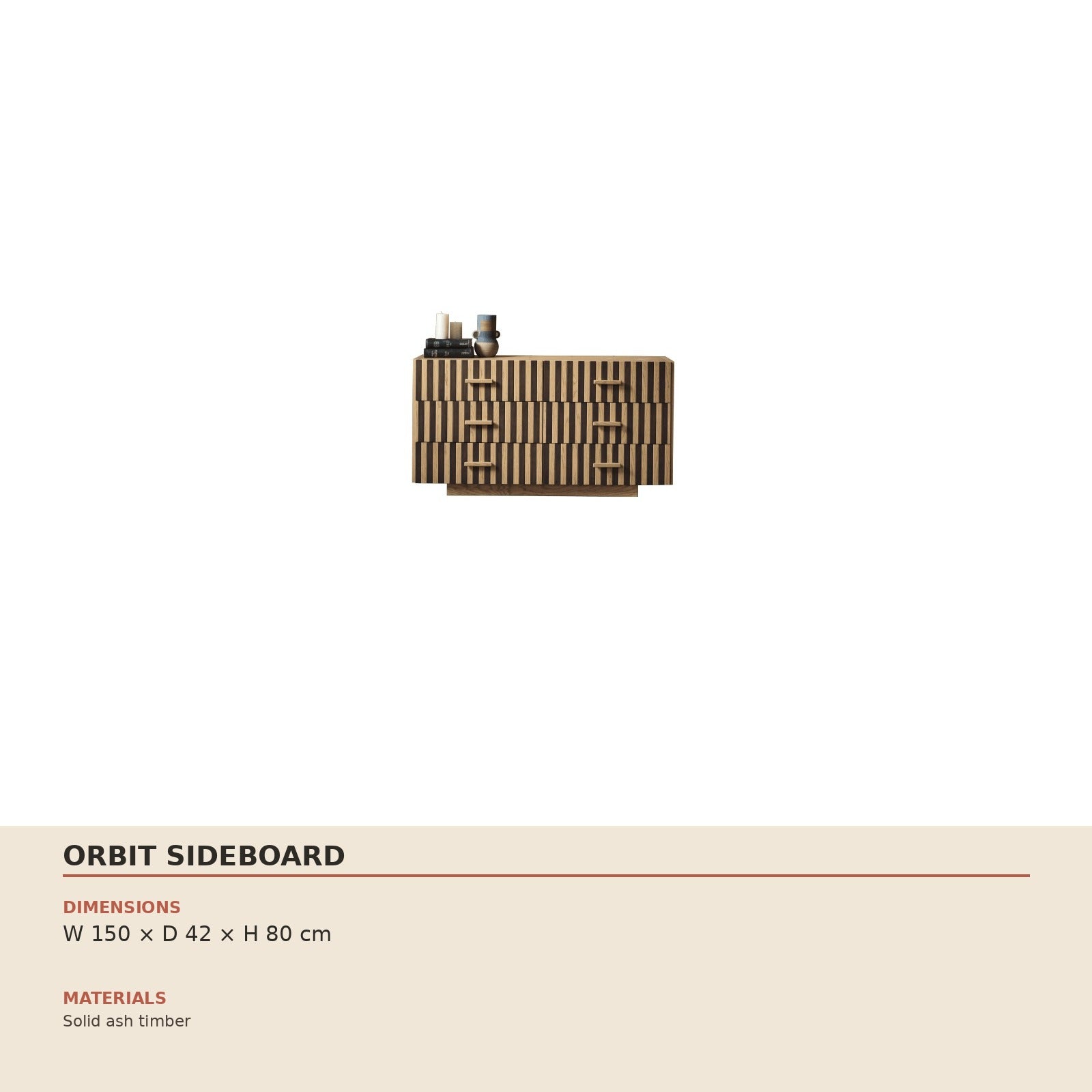 Orbit Sideboard dimensions and material specification