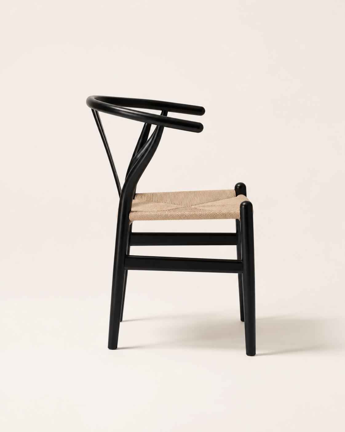 Pebble Cane Chair — side view