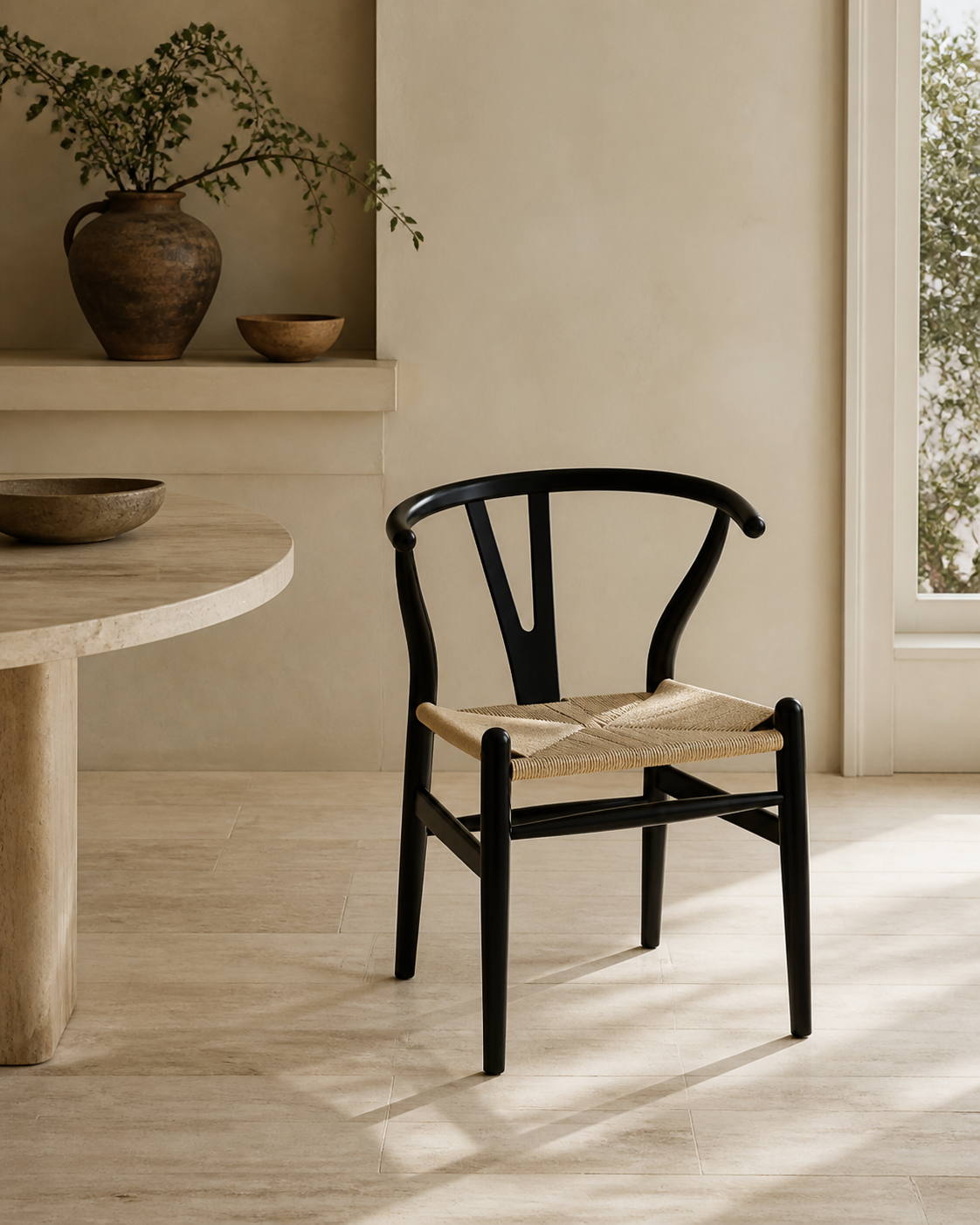 Pebble Cane Chair — styled interior scene