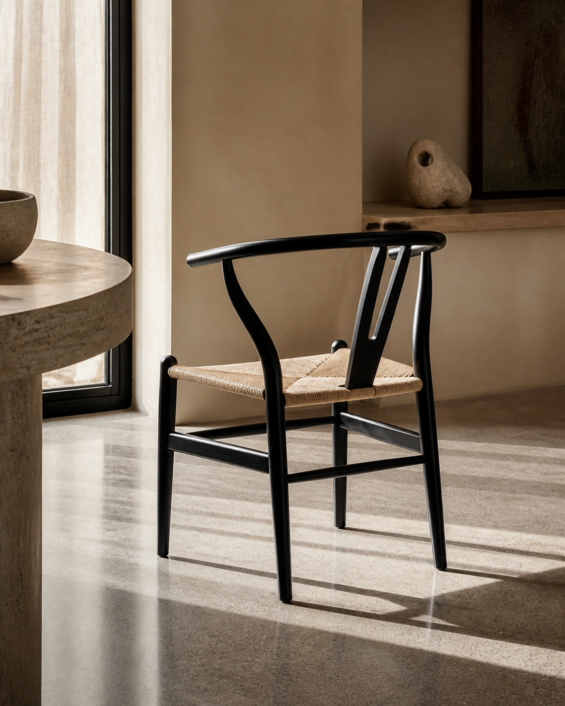 Pebble Cane Chair — lifestyle interior scene