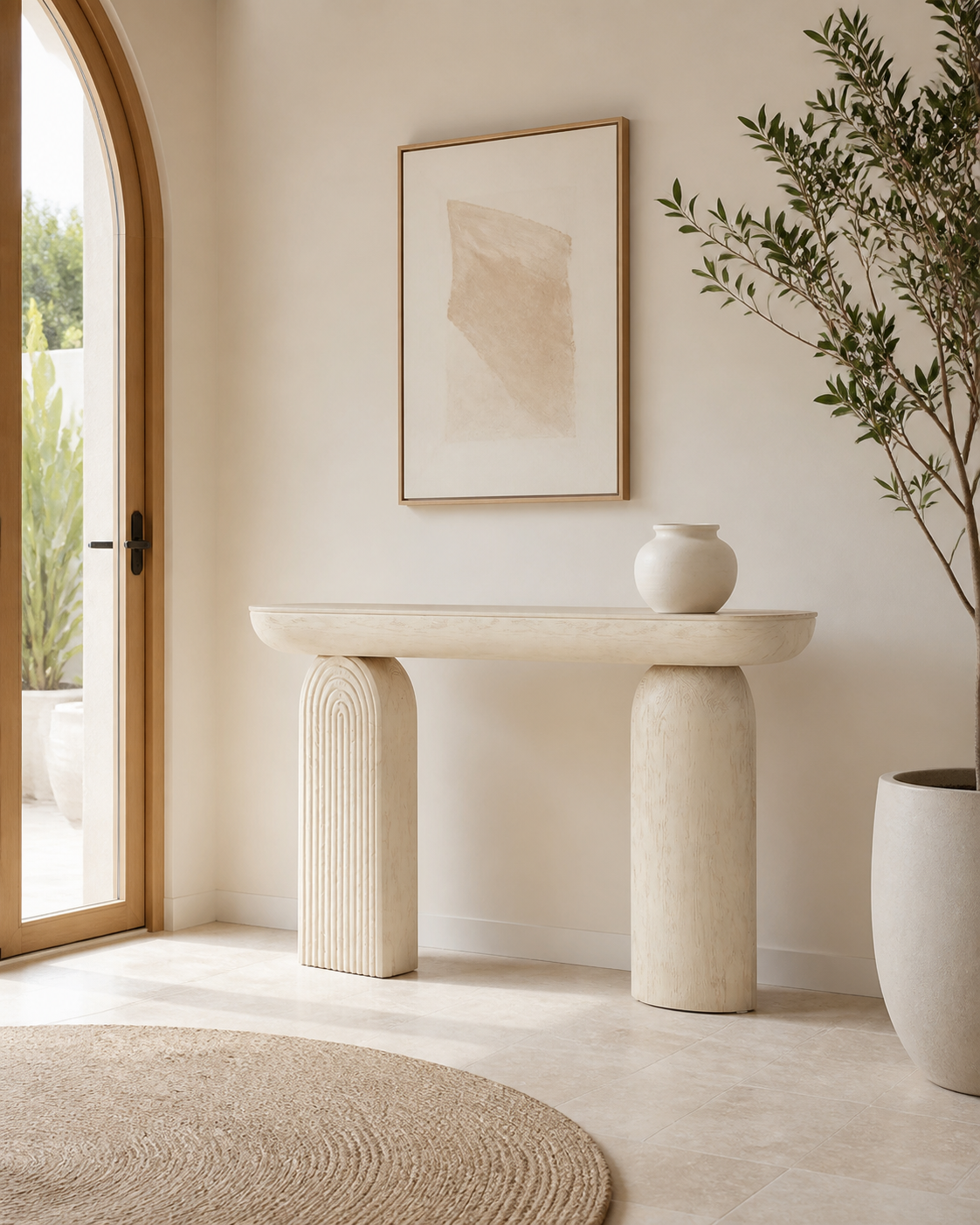 Pebble Console Table — styled interior scene