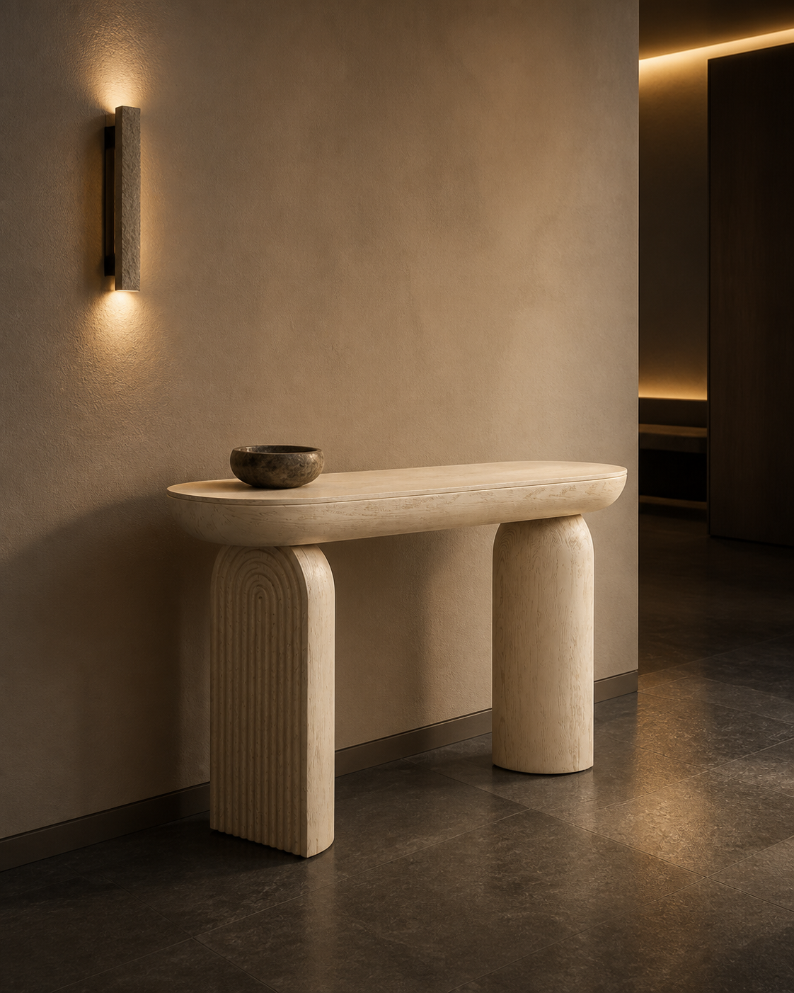 Pebble Console Table — lifestyle interior scene