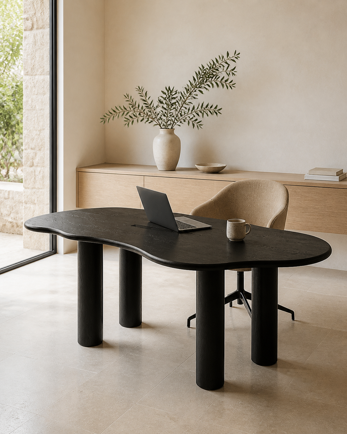 Pebble Desk — styled interior scene