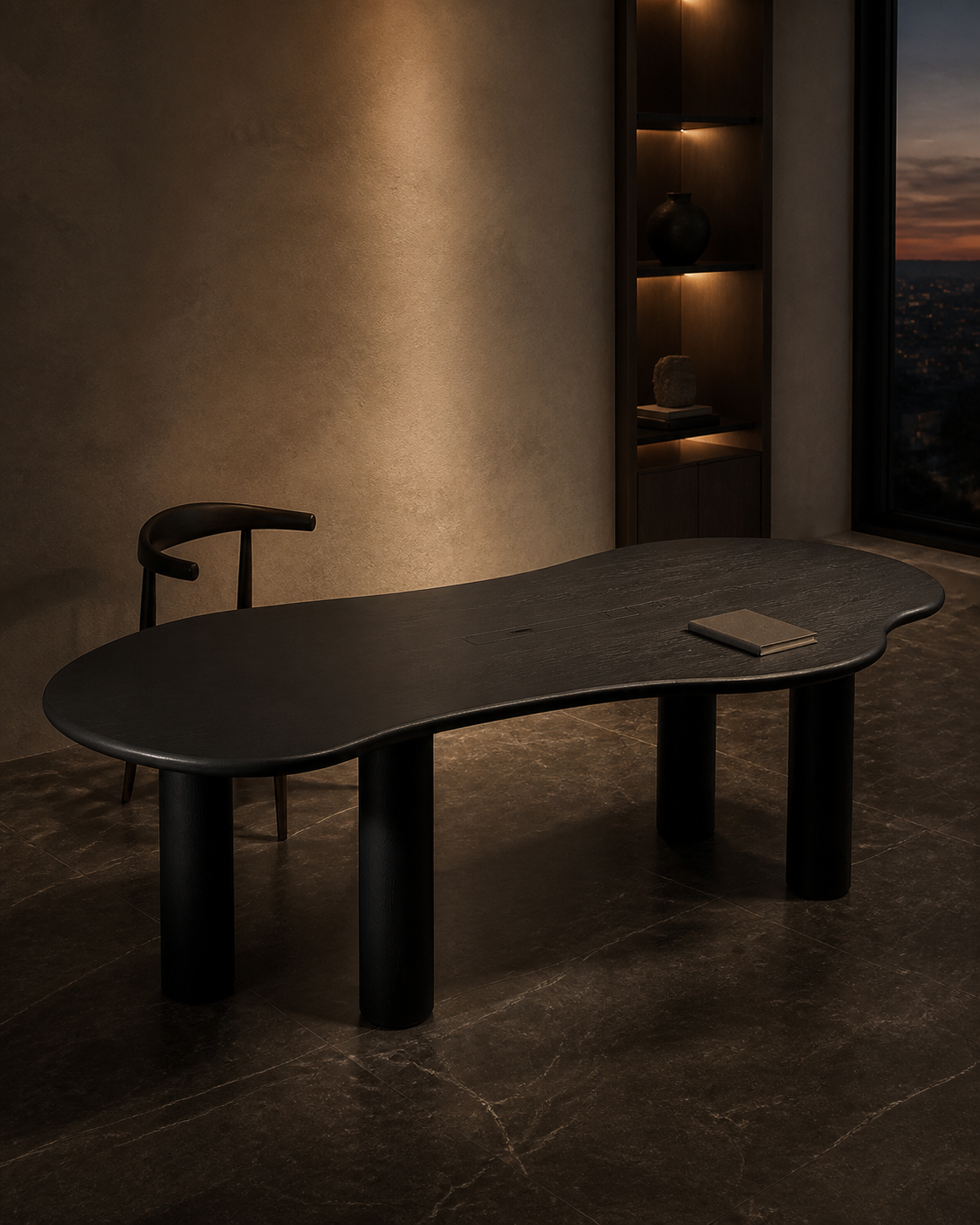 Pebble Desk — lifestyle interior scene