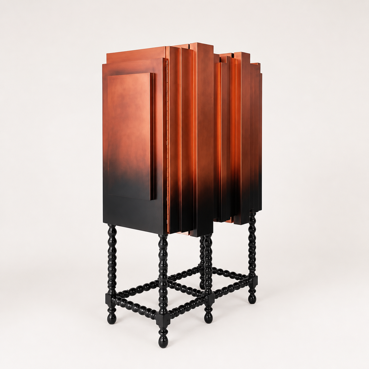 Pebble Display Cabinet — side view