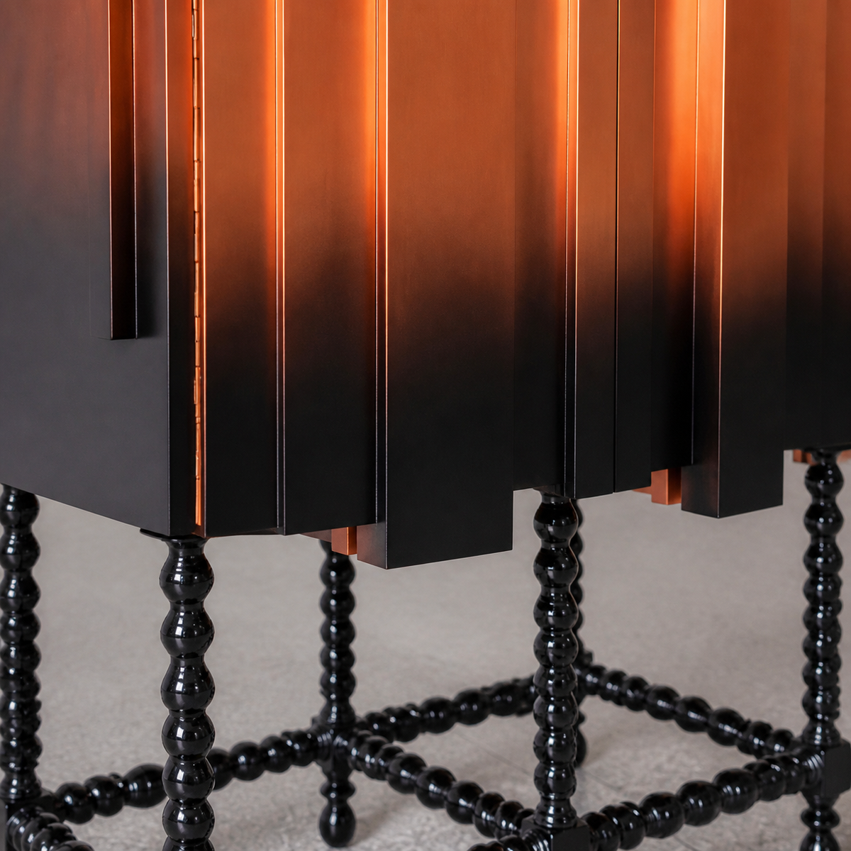 Pebble Display Cabinet — material detail