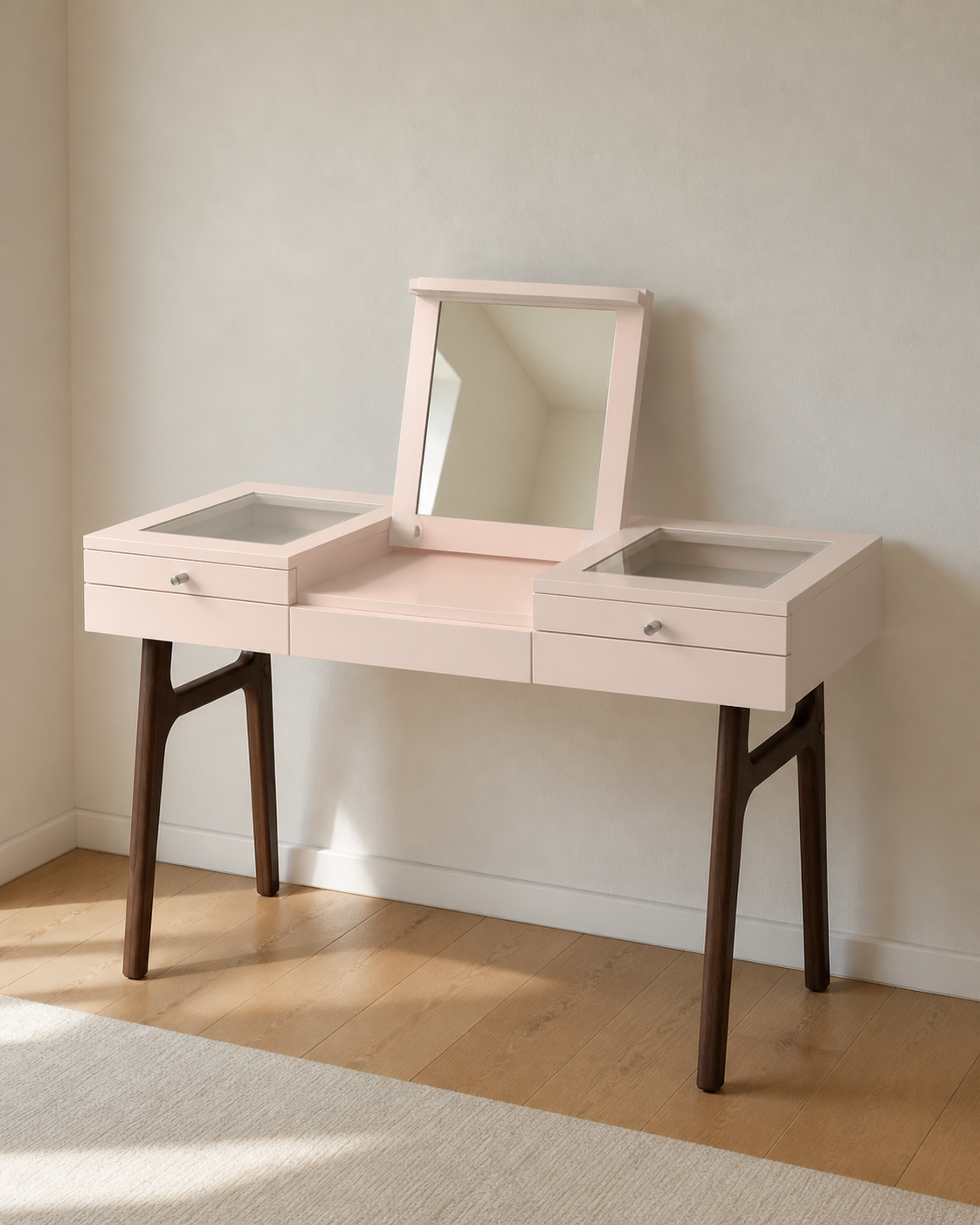Pebble Mirror — styled interior scene
