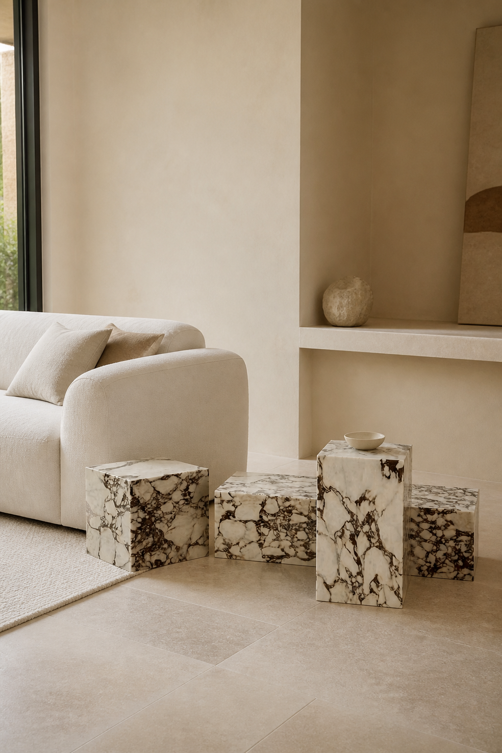 Pebble Side Table — styled interior scene