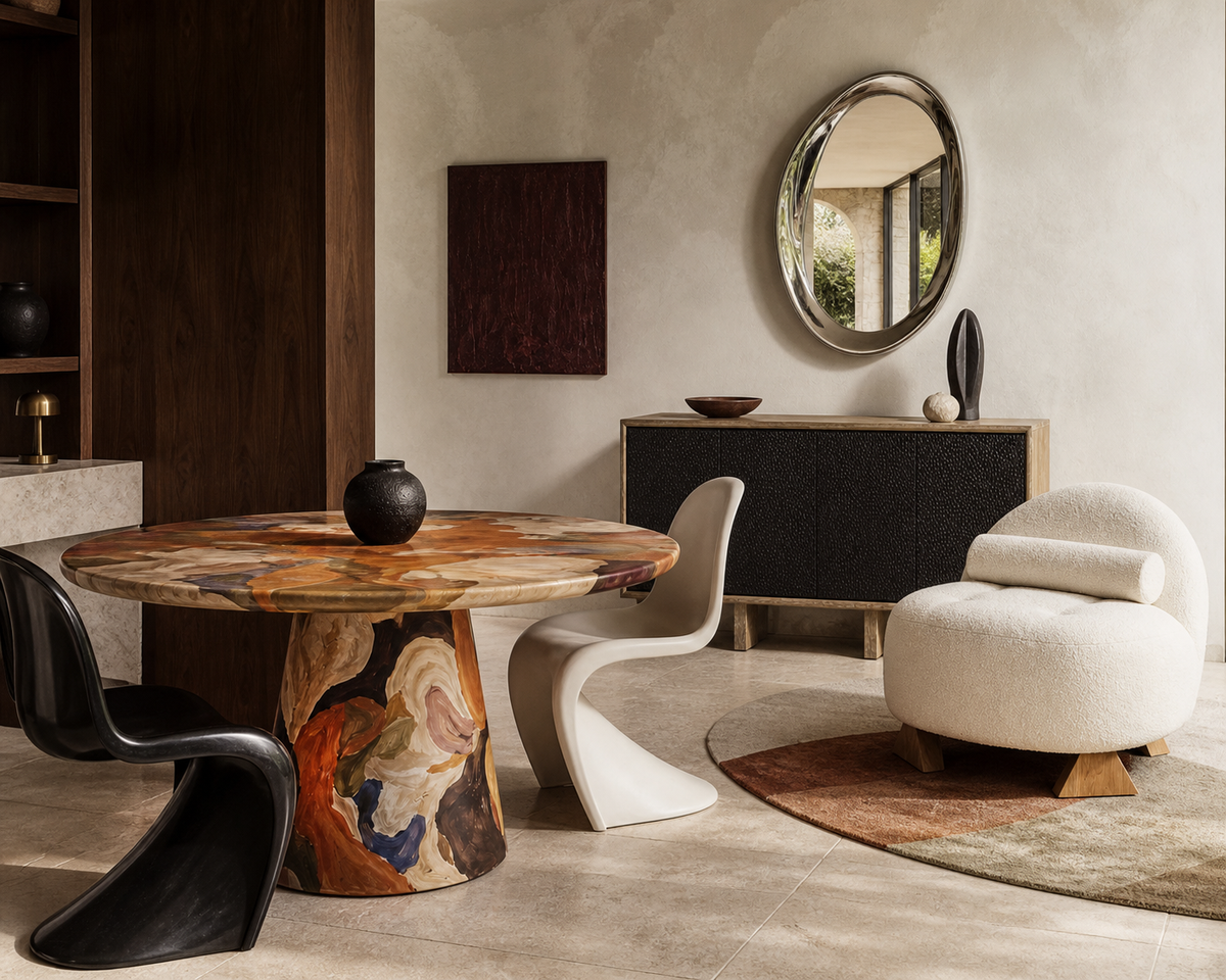 CHROMA & CHORA furniture selection arranged in a contemporary Sydney interior