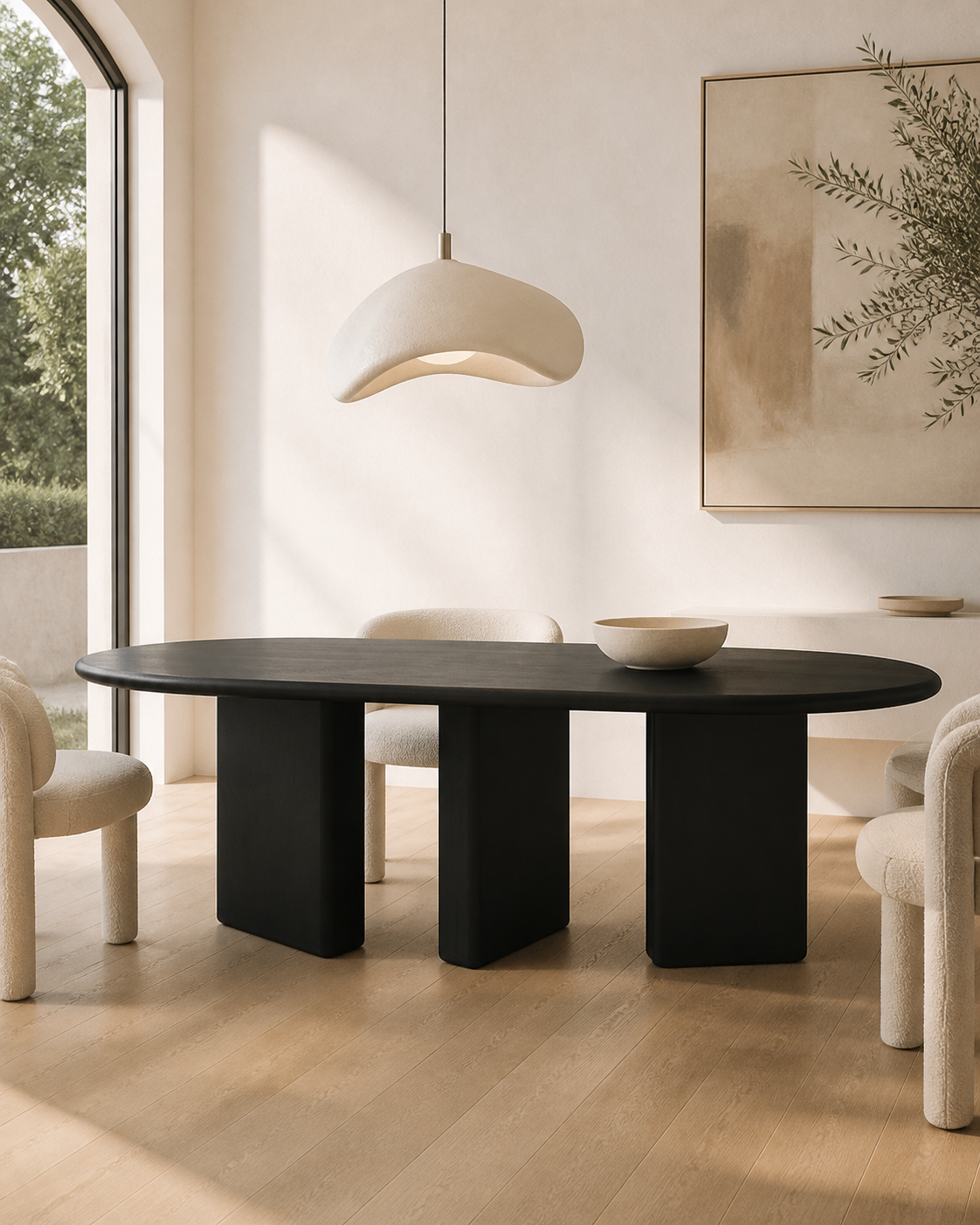Solace Dining Table — styled interior scene