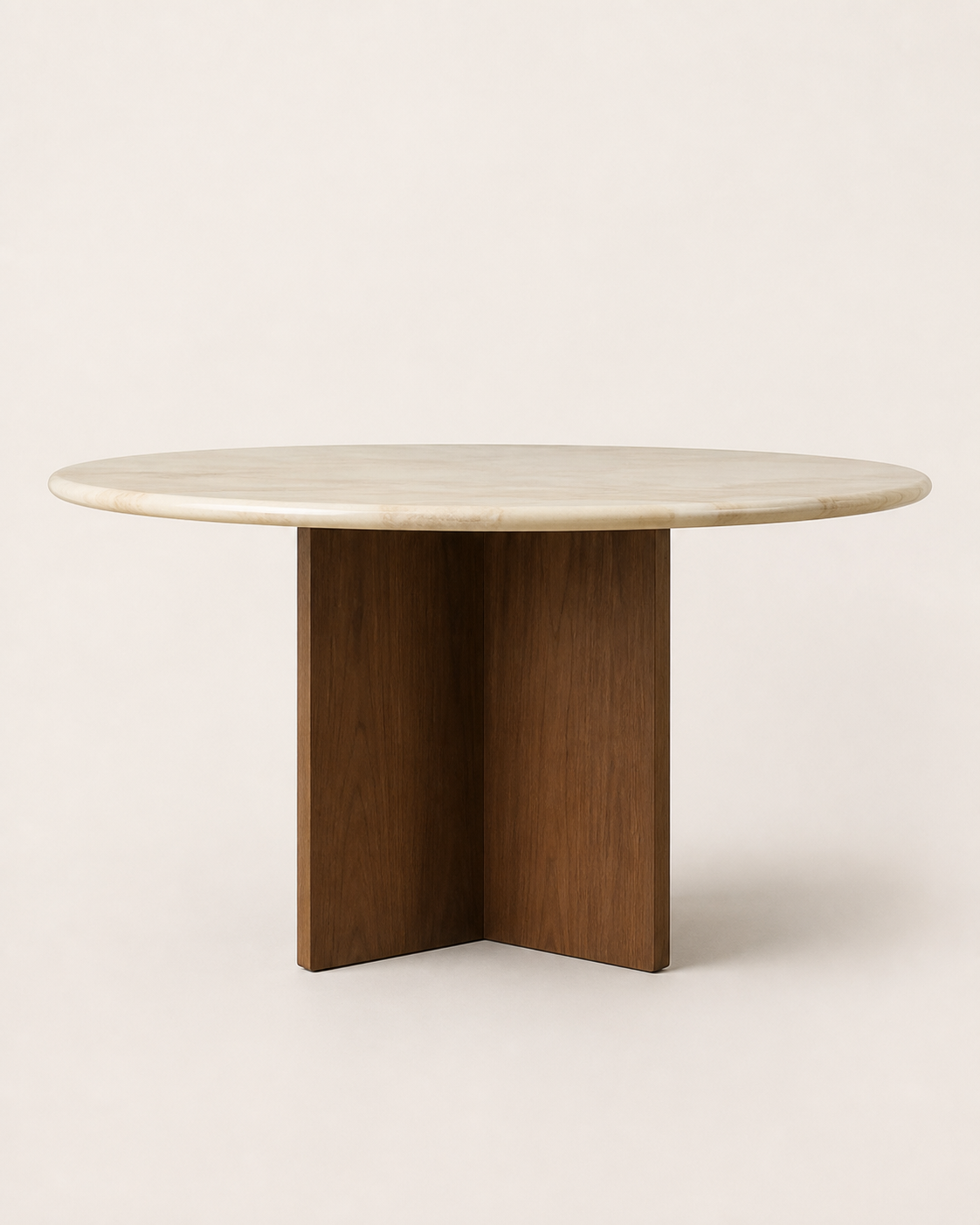 Solace Round Dining Table — side view